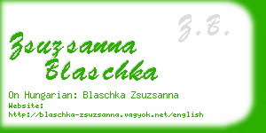 zsuzsanna blaschka business card